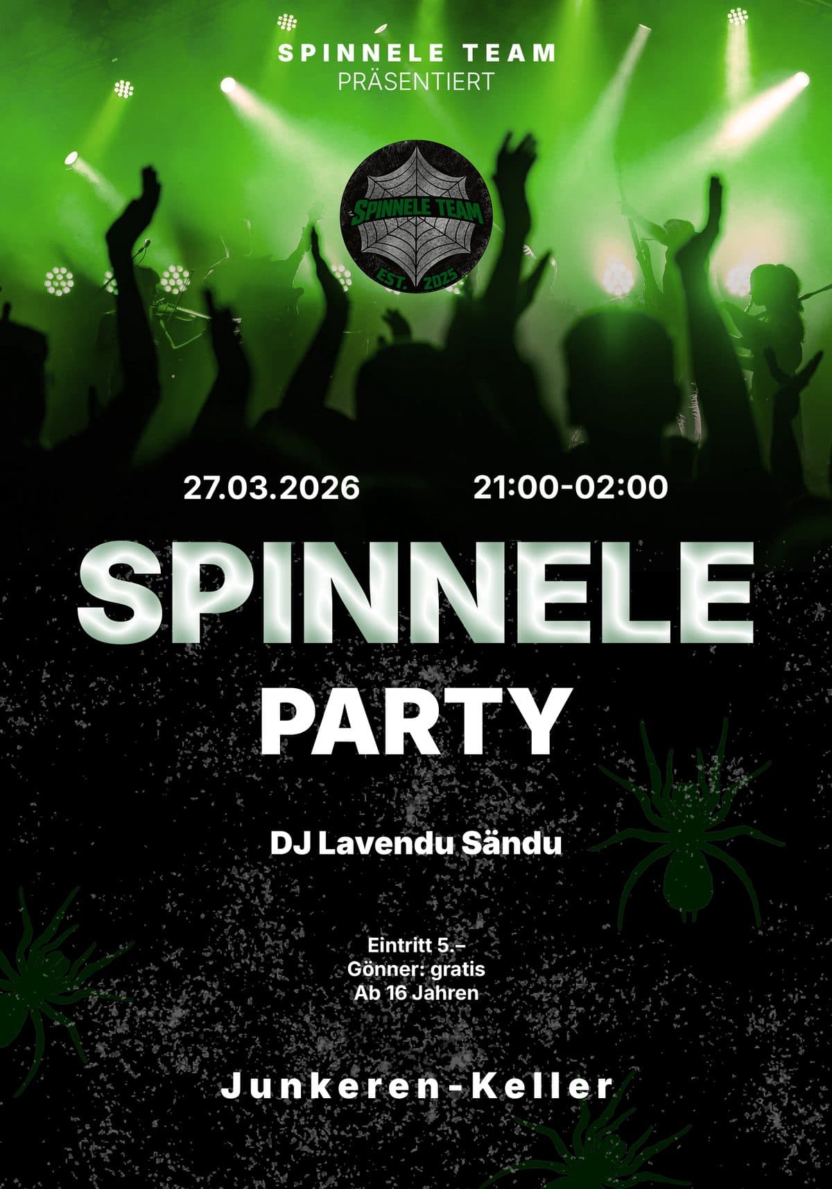 Plakat: Spinnele Party